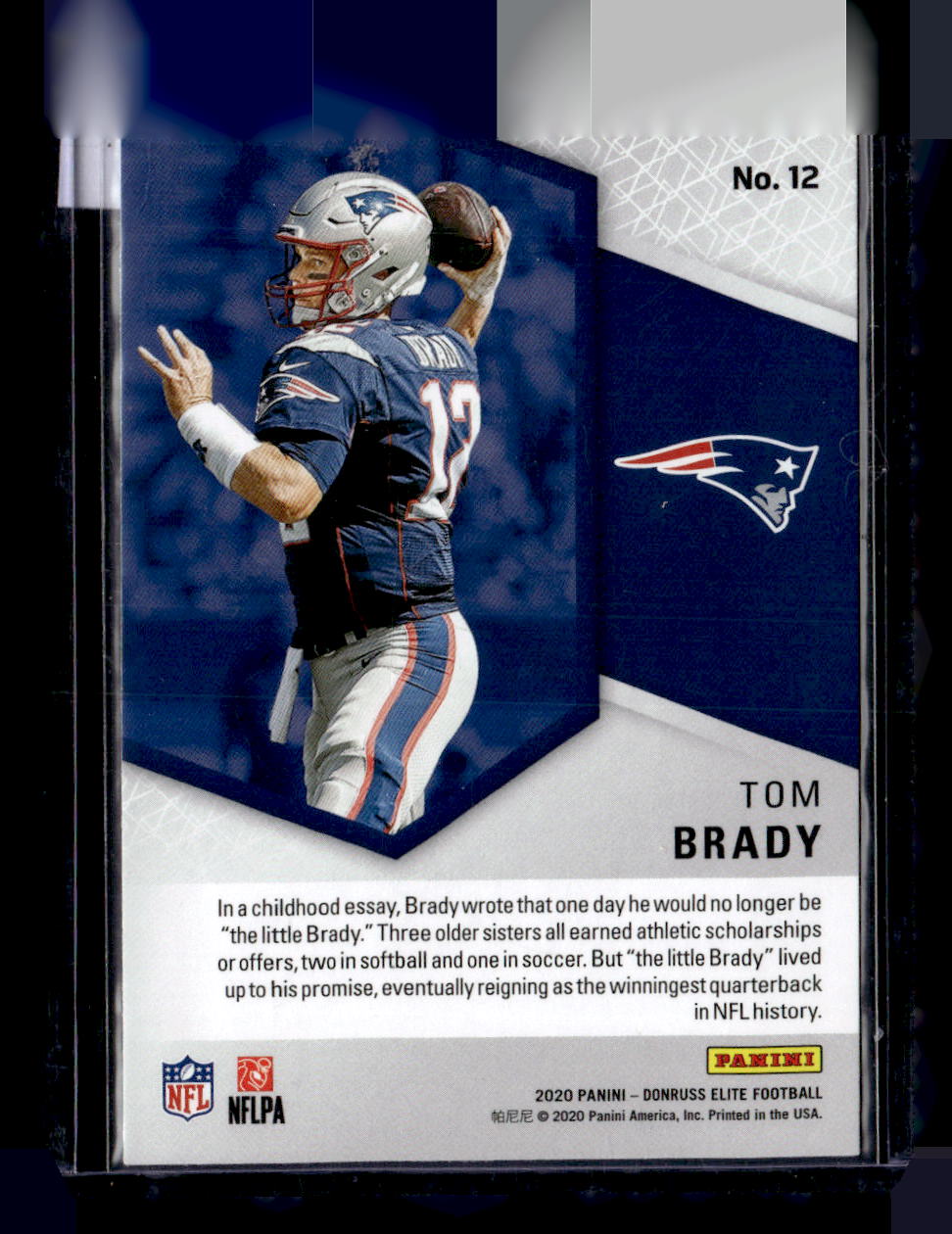2020 Donruss Elite #12 Tom Brady Spellbound Pink