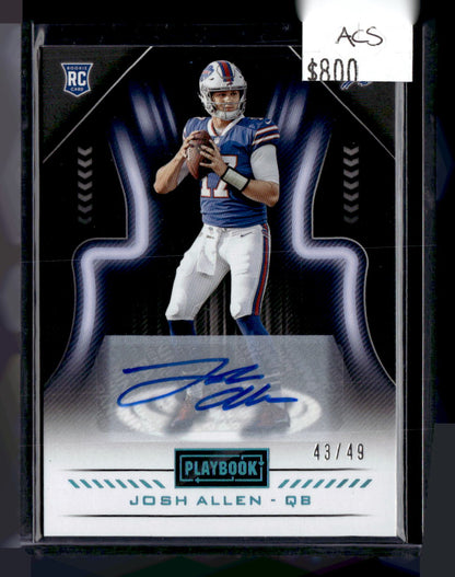 2018 Panini Playbook #124 Josh Allen Platinum #/49