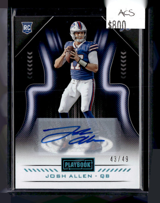 2018 Panini Playbook #124 Josh Allen Platinum #/49