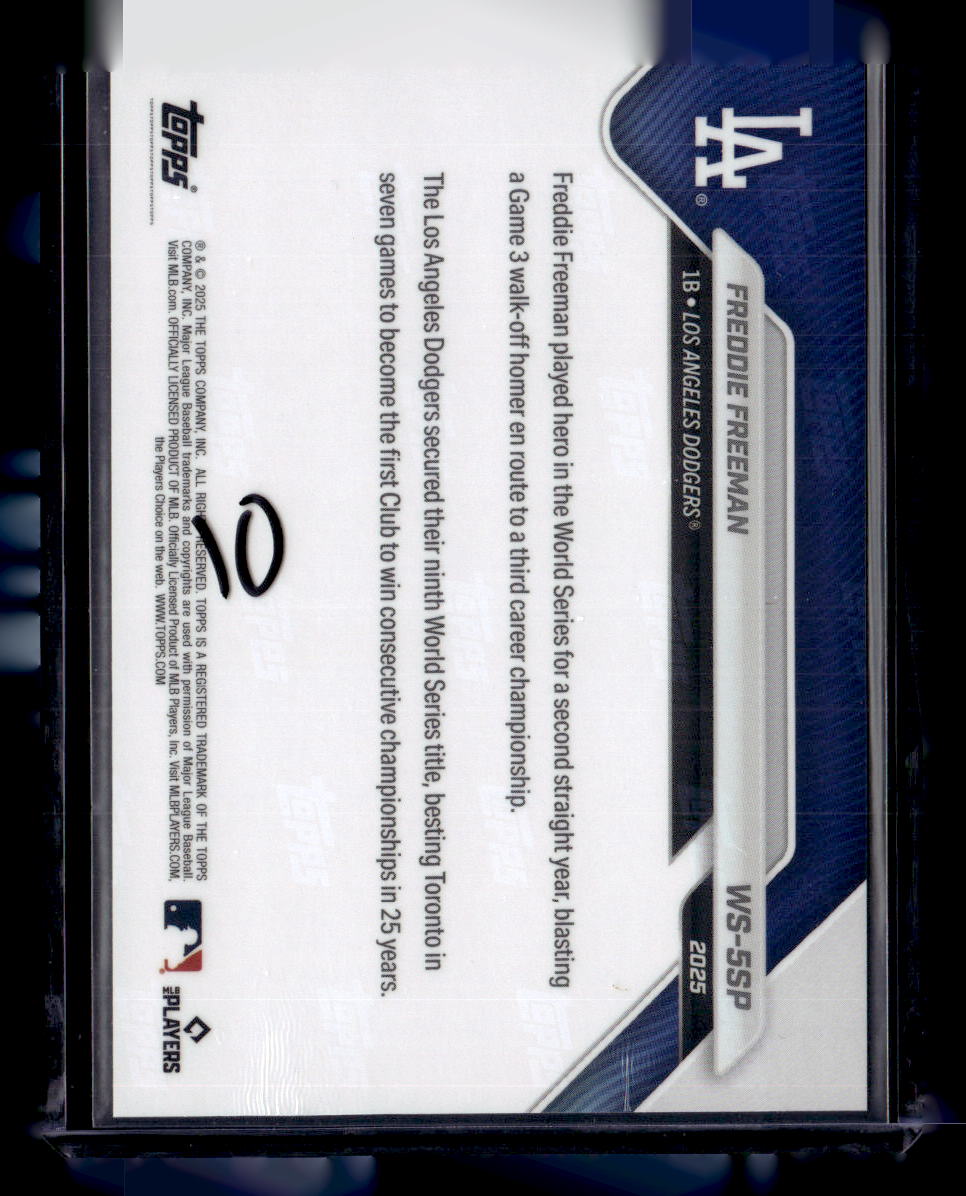 2025 Topps Now World Series Los Angeles Dodgers #WS-5SP Freddie Freeman