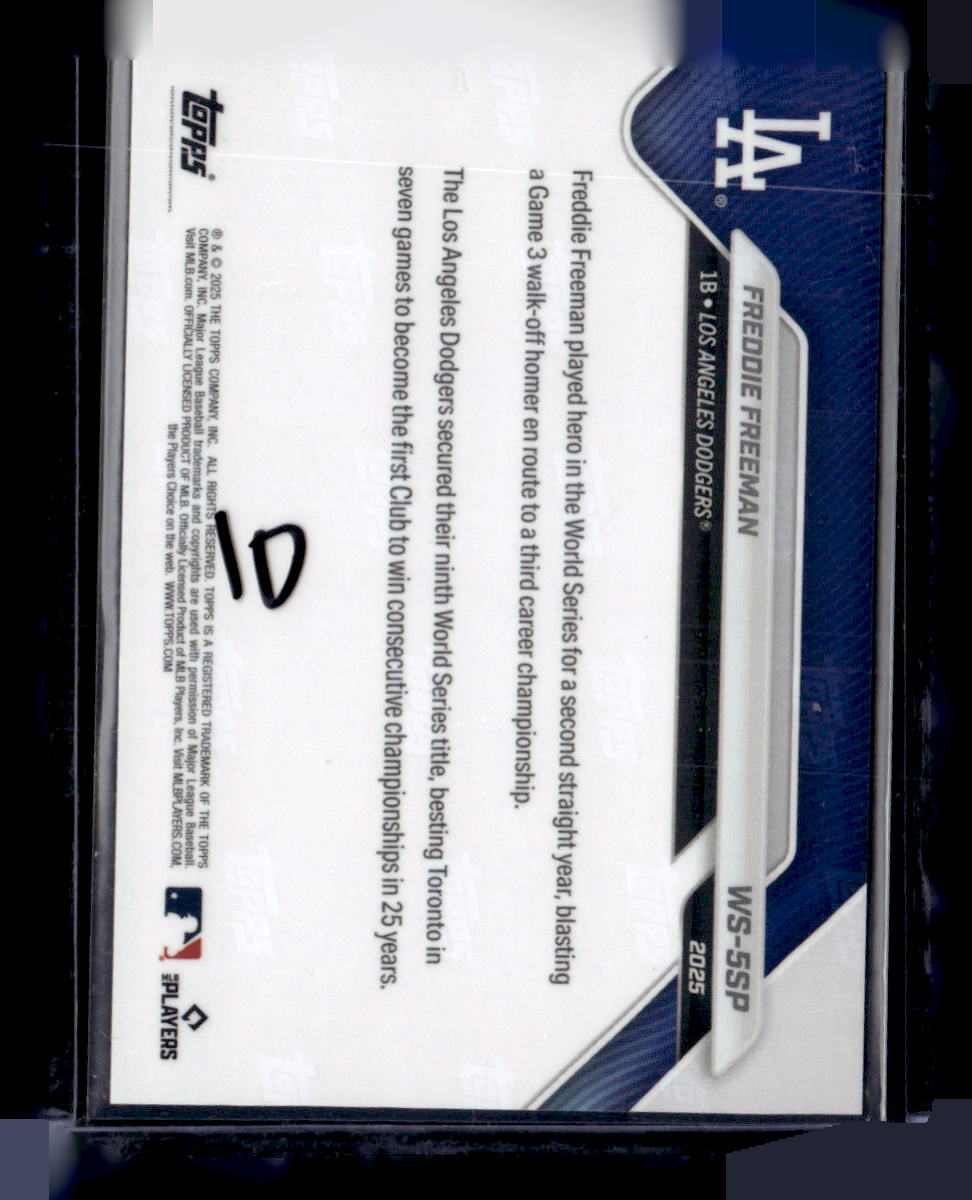 2025 Topps Now World Series Los Angeles Dodgers #WS-5SP Freddie Freeman