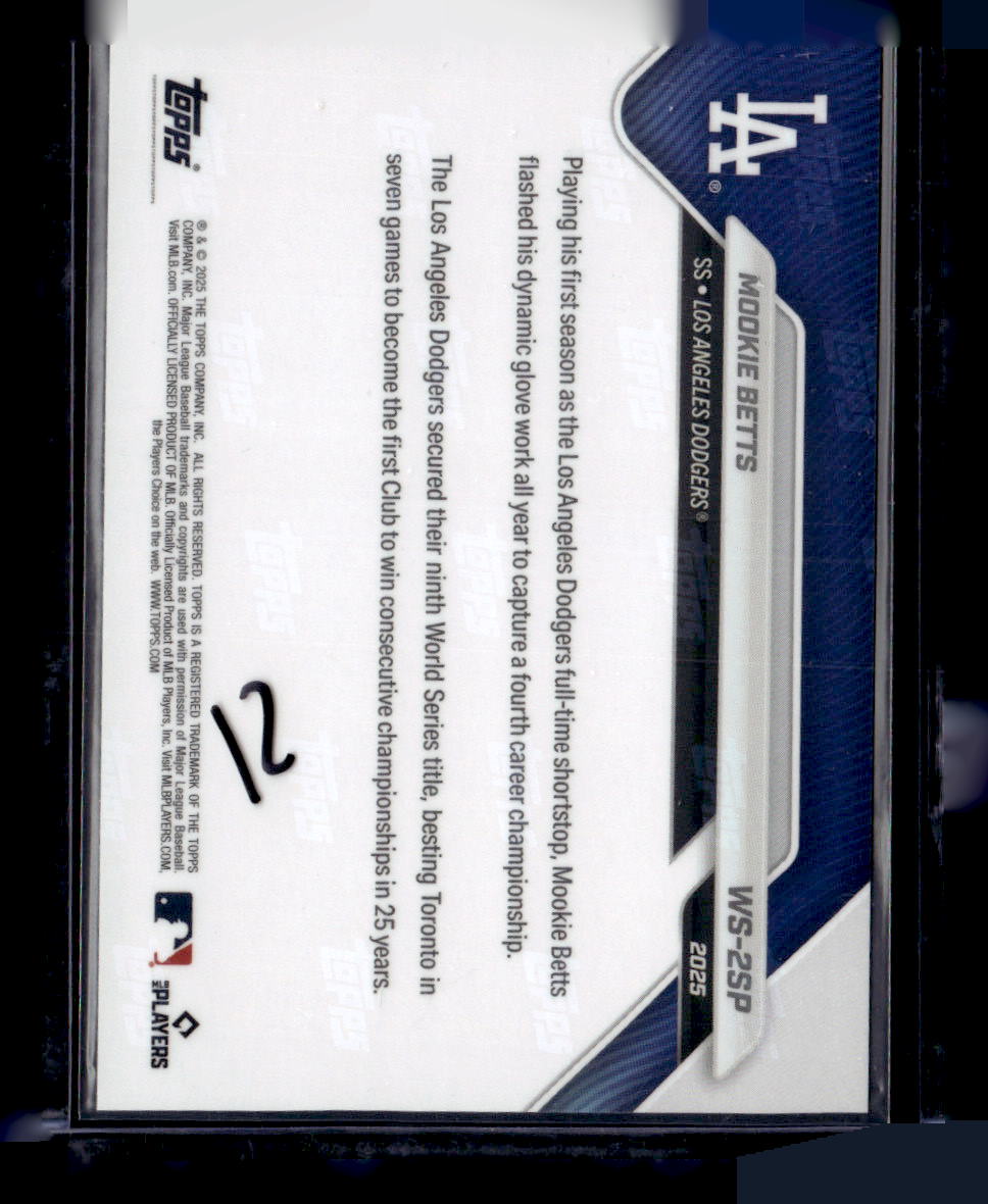 2025 Topps Now World Series Champions Los Angeles Dodgers #WS-2SP Mookie Betts