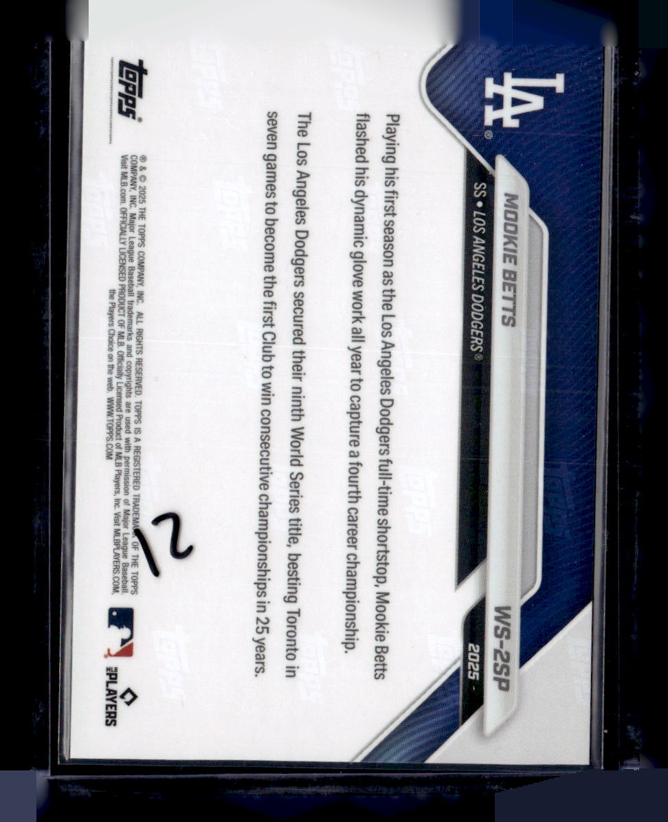 2025 Topps Now World Series Champions Los Angeles Dodgers #WS-2SP Mookie Betts