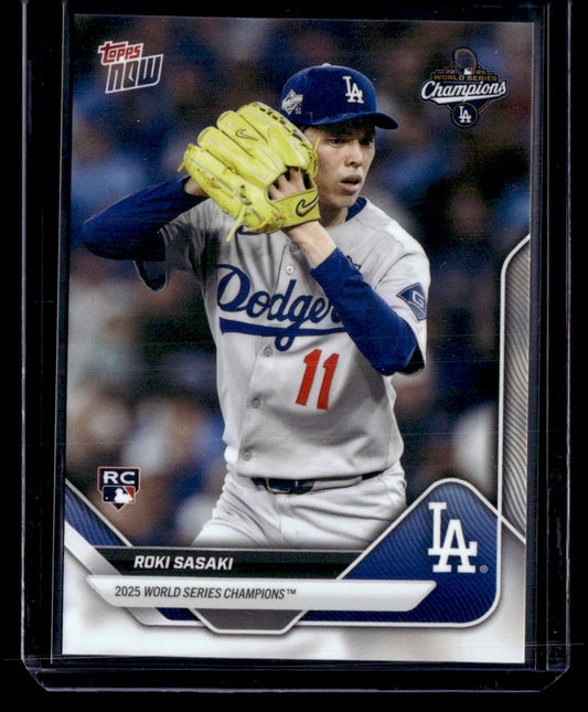 2025 Topps Now World Series Champions Los Angeles Dodgers #WS-14SP Roki Sasaki