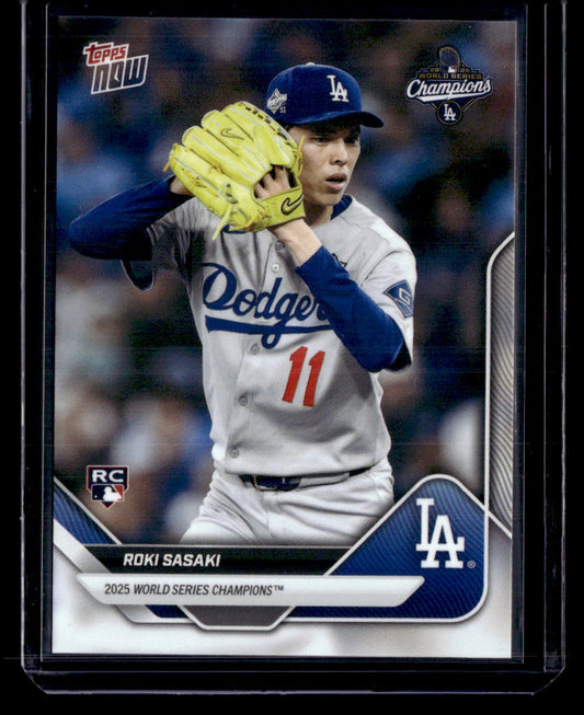 2025 Topps Now World Series Champions Los Angeles Dodgers #WS-14SP Roki Sasaki