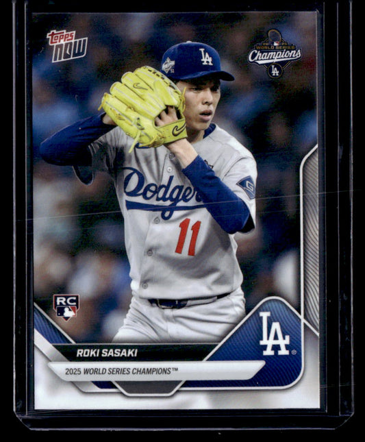 2025 Topps Now World Series Champions Los Angeles Dodgers #WS-14SP Roki Sasaki