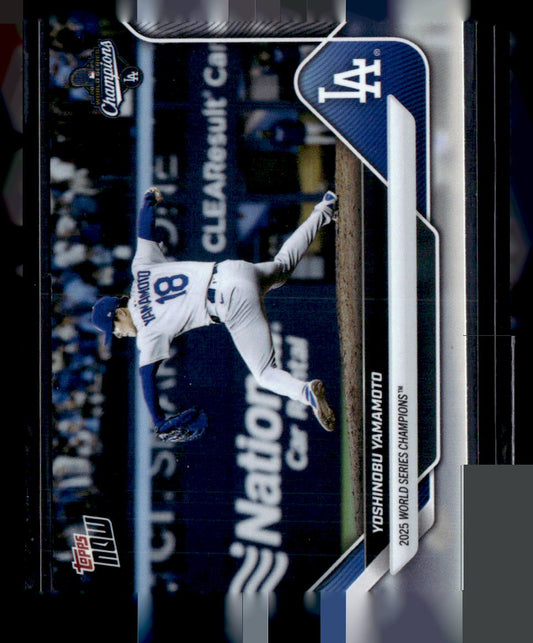 2025 Topps Now World Series Los Angeles Dodgers #WS-10SSP Yoshinobu Yamamoto