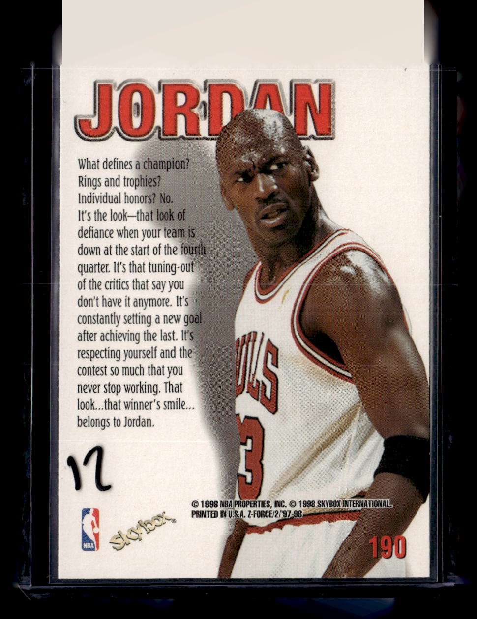 1997-98 SkyBox Z-Force #190 Michael Jordan