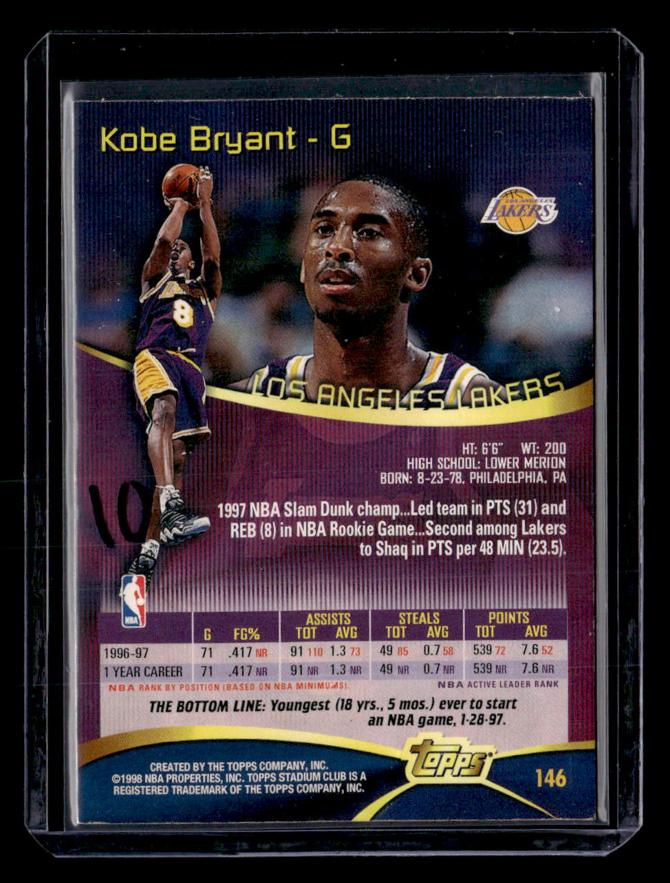 1997-98 Stadium Club #146 Kobe Bryant First Day Issue