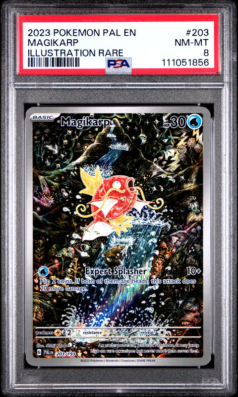 2023 Pokemon Pal En-Paldea Evolved #203 Magikarp Illustration Rare PSA 8