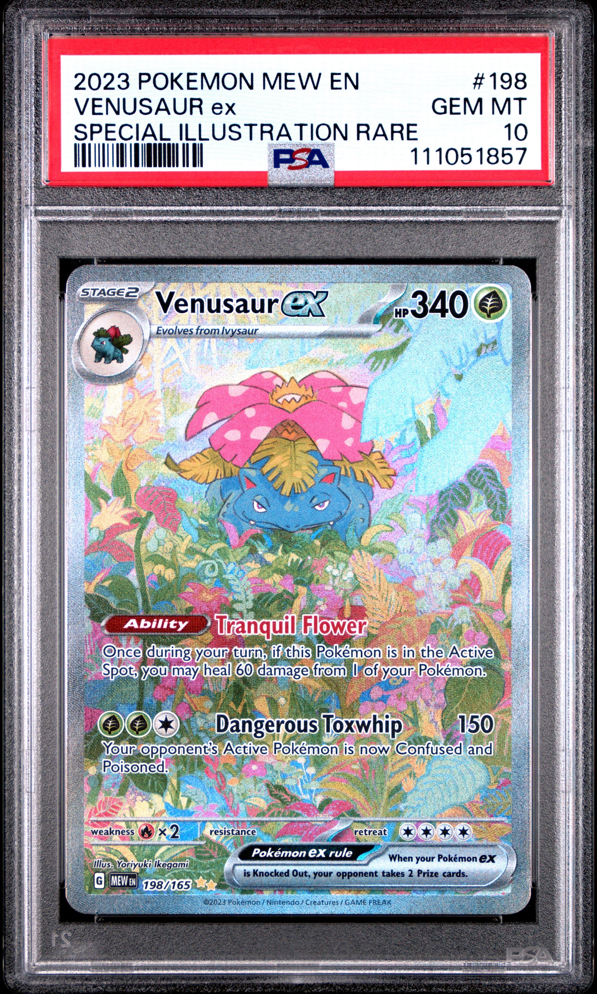 2023 Pokemon Mew En-151 #198 Venusaur Ex Special Illustration Rare PSA 10