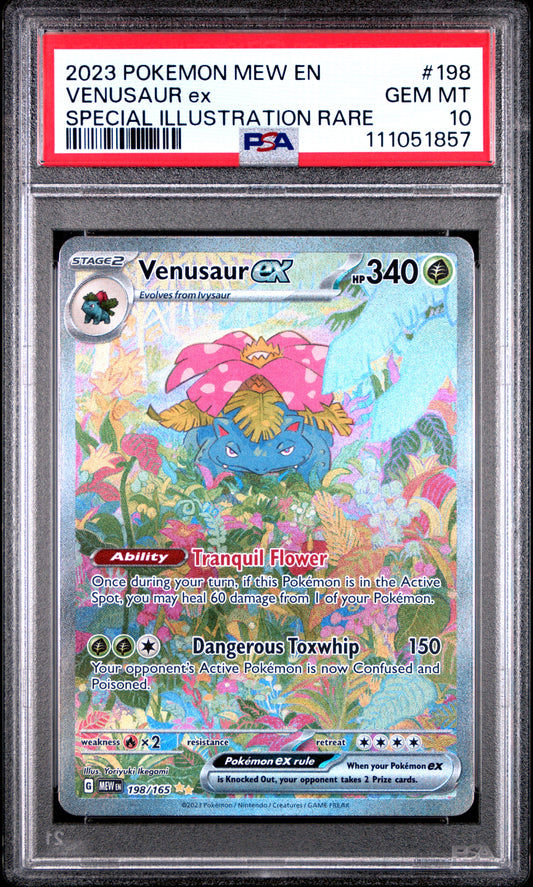 2023 Pokemon Mew En-151 #198 Venusaur Ex Special Illustration Rare PSA 10