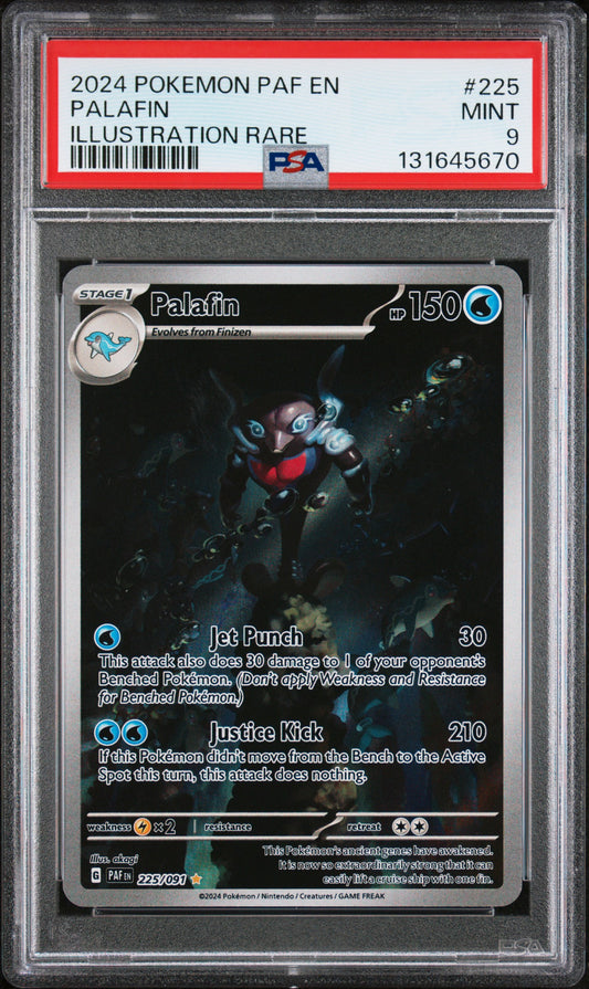 2024 Pokemon Paf En-Paldean Fates #225 Palafin Illustration Rare PSA 9