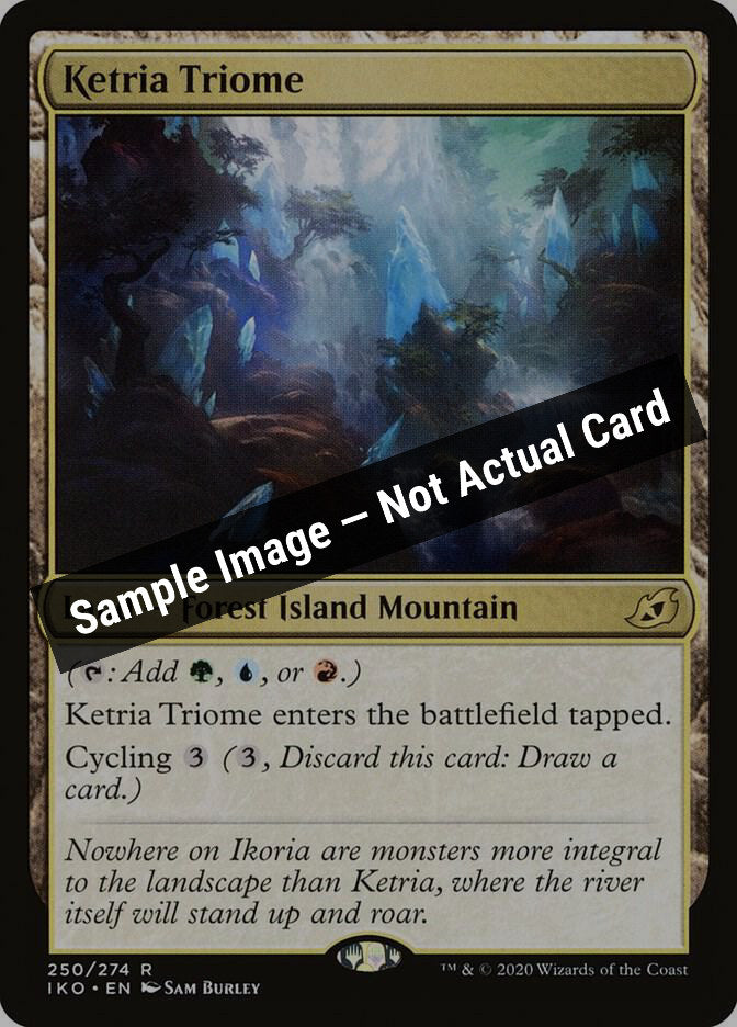 Magic,Ikoria: Lair of Behemoths,Ketria Triome - 250,Normal,Near Mint — Sample Image, Not Actual Card