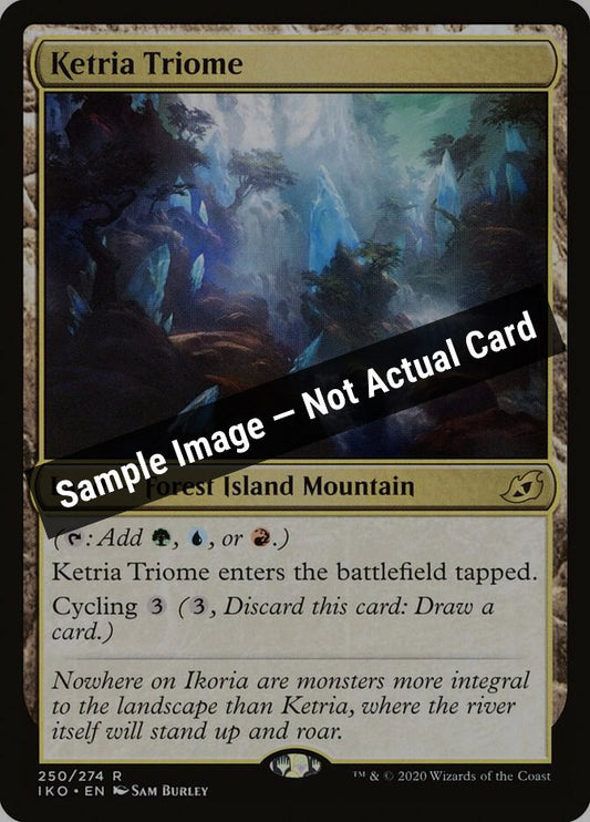 Magic,Ikoria: Lair of Behemoths,Ketria Triome - 250,Normal,Near Mint — Sample Image, Not Actual Card