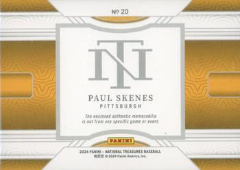 2024 Panini National Treasures #20 Paul Skenes Game Gear Swatches Trio #/99