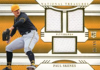 2024 Panini National Treasures #20 Paul Skenes Game Gear Swatches Trio #/99