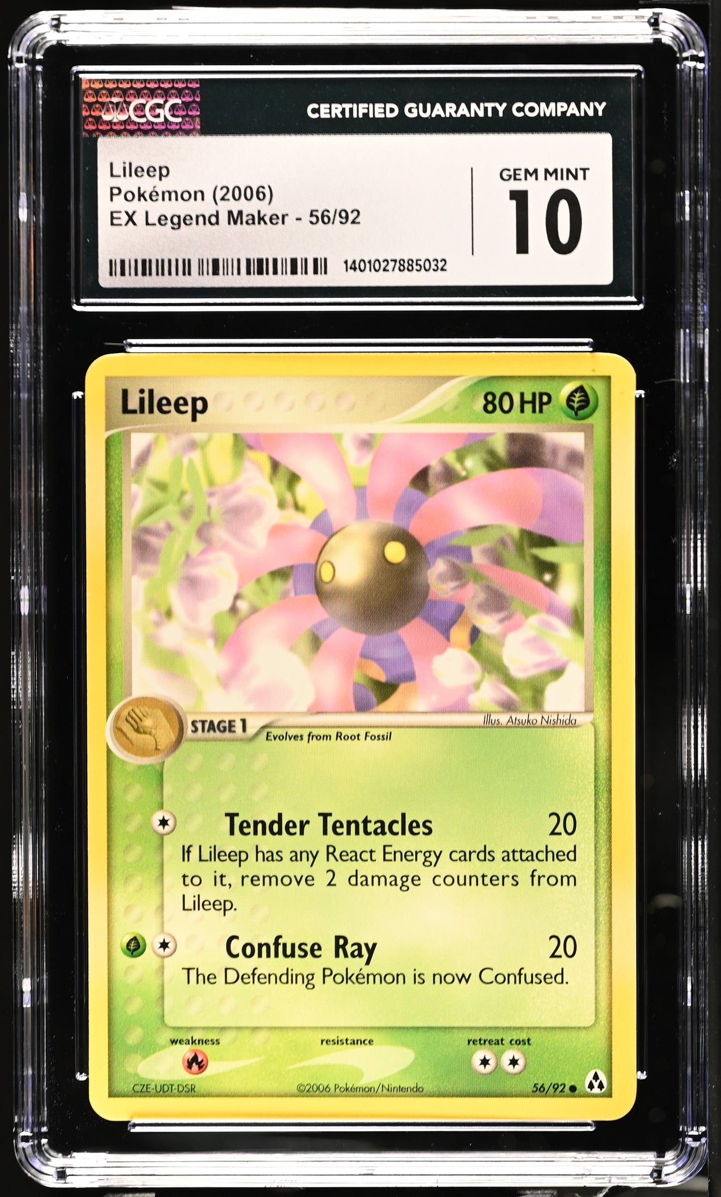 2006 EX Legend Maker #56/92 Lileep CGC 10