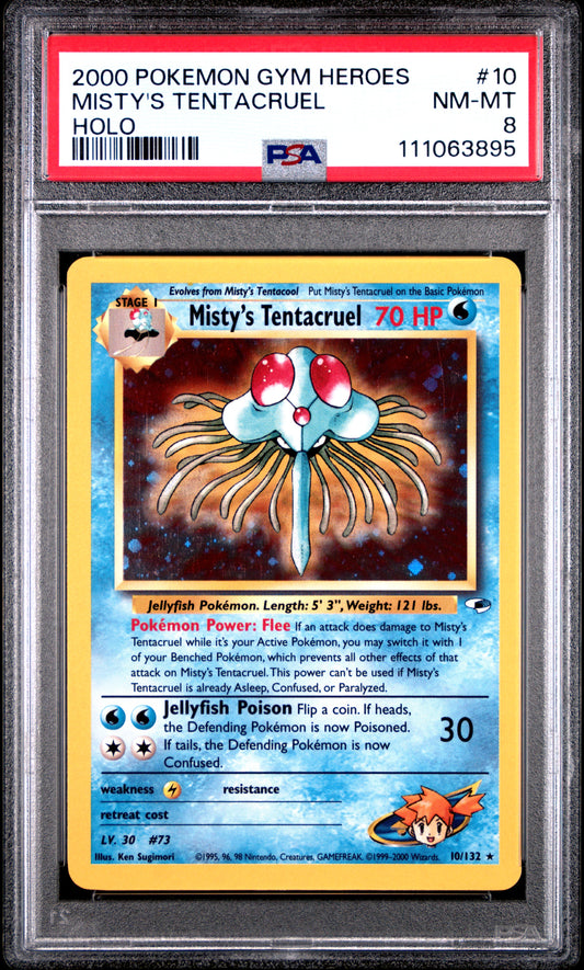 2000 Pokemon Gym Heroes #10 Misty'S Tentacruel Holo PSA 8