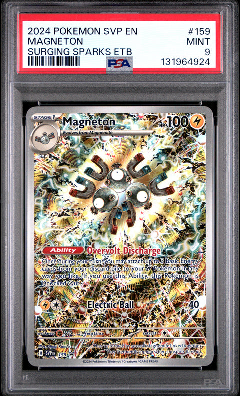2024 Pokemon Svp En-Sv Black Star Promo #159 Magneton Surging Sparks Etb PSA 9