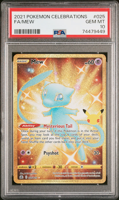 2021 Pokemon Celebrations #025 Fa/Mew PSA 10