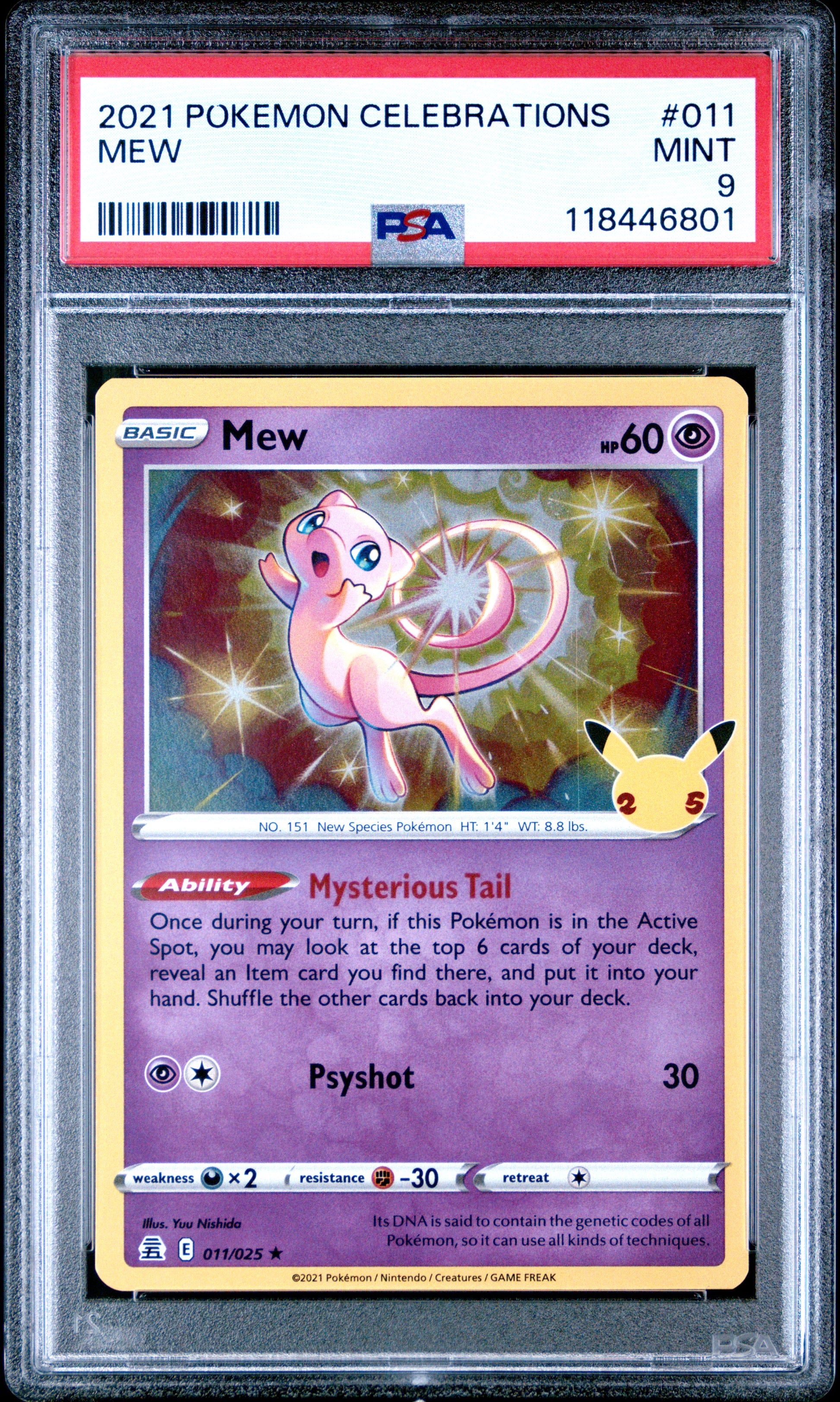 2021 Pokemon Celebrations #011 Mew PSA 9