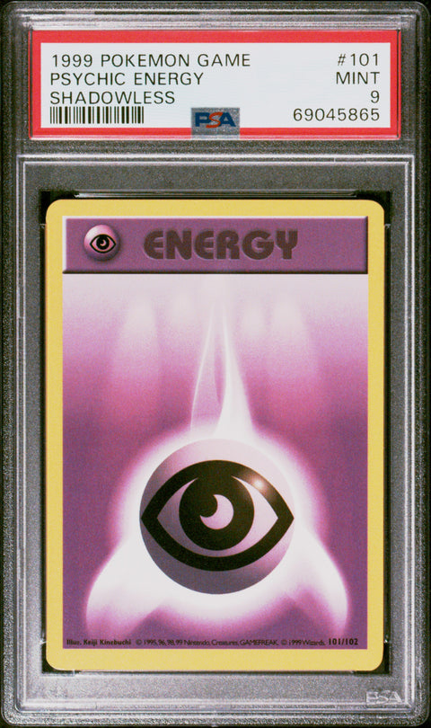 1999 Pokemon Game #101 Psychic Energy Shadowless PSA 9