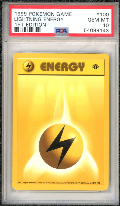 #100/102 1st edition Lightning Energy PSA 10