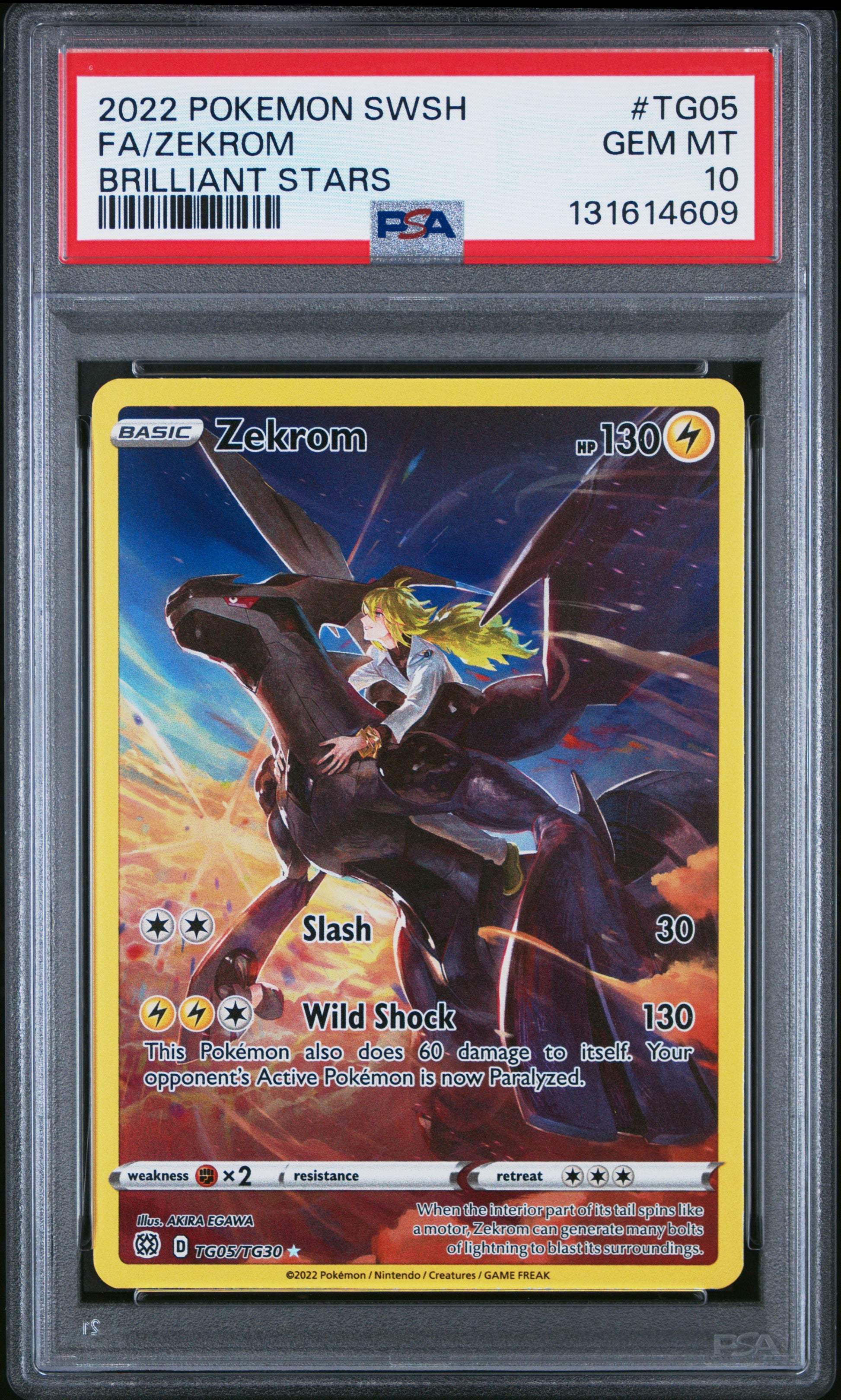 2022 Pokemon Sword & Shield Brilliant Stars #TG05 Fa/Zekrom Brilliant Stars PSA 10