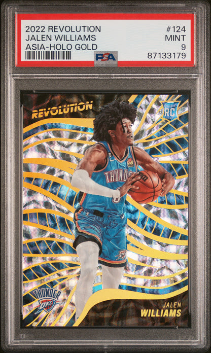 2022 Panini Revolution #124 Jalen Williams Asia-Holo Gold PSA 9 87133179