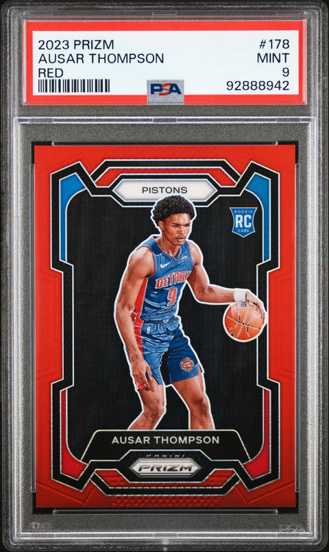 2023 Panini Prizm #178 Ausar Thompson Red Prizm PSA 9 92888942