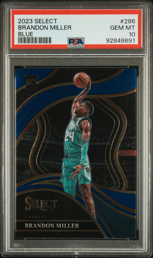 2023 Panini Select #286 Brandon Miller Blue PSA 10 92848691