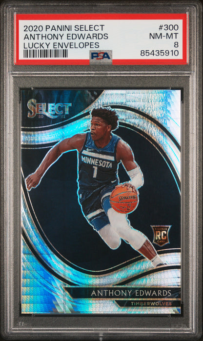 2020 Panini Select #300 Anthony Edwards Lucky Envelopes PSA 8 85435910