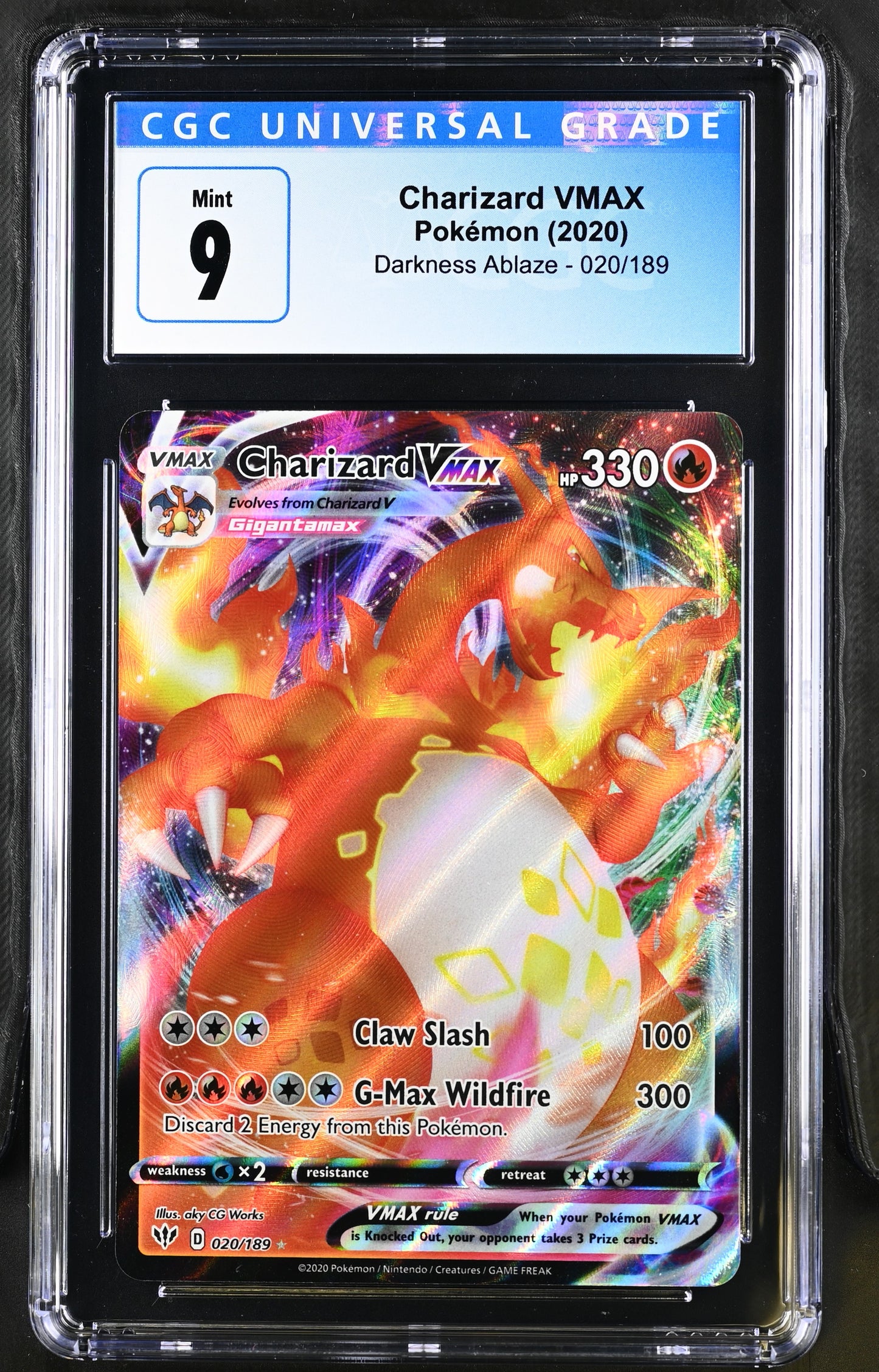 2020 Darkness Ablaze #020/189 Charizard VMAX CGC 9