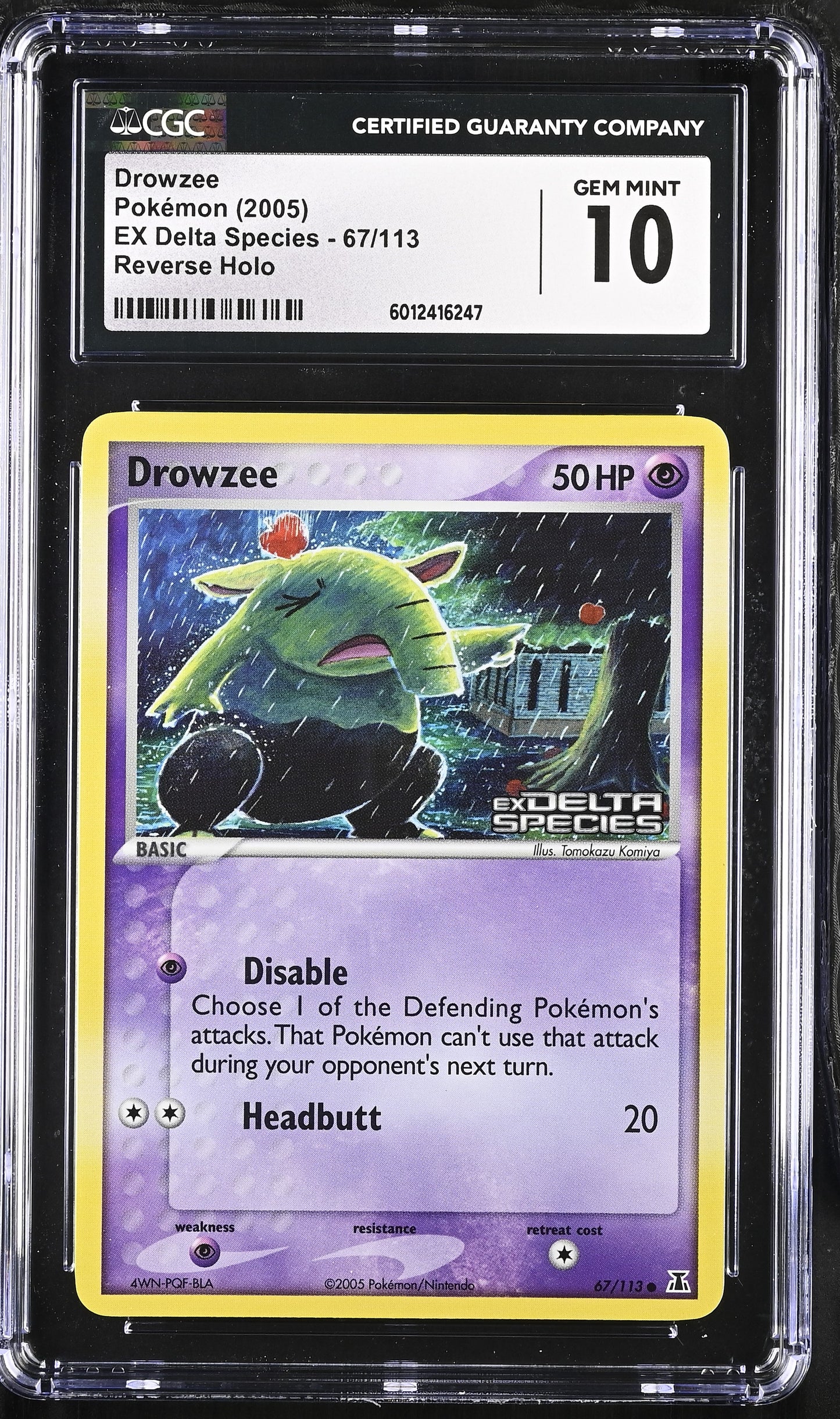 2005 EX Delta Species #67/113 Drowzee CGC 10