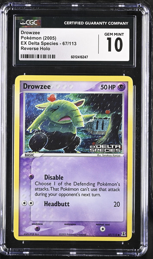 2005 EX Delta Species #67/113 Drowzee CGC 10