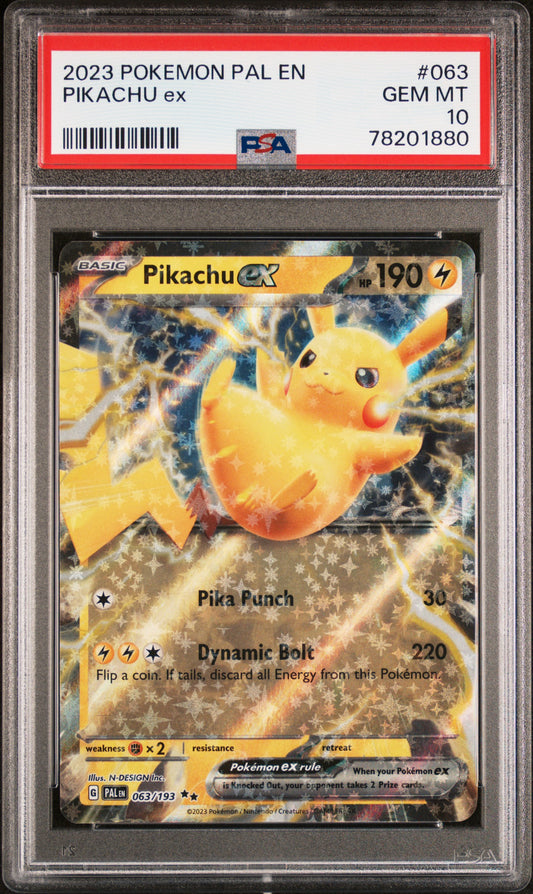 2023 Pokemon Pal En-Paldea Evolved #063 Pikachu Ex PSA 10