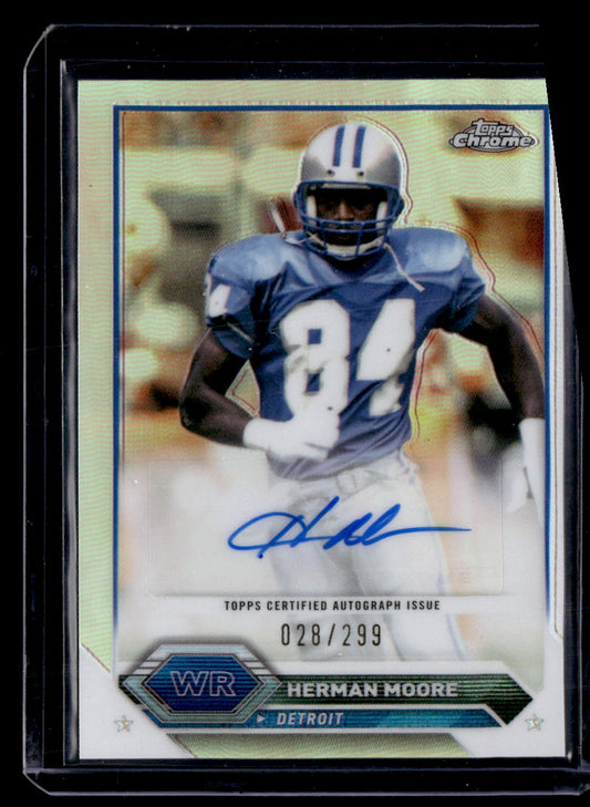 2023 Topps Chrome Autographs Refractors #TCA-HM Herman Moore #/299