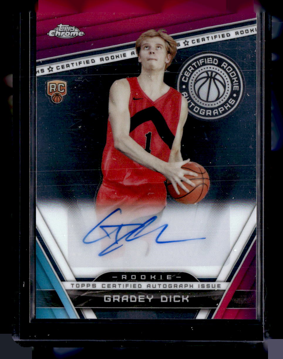 2023-24 Topps Chrome #CRA-GD Gradey Dick Certified Rookie Autographs