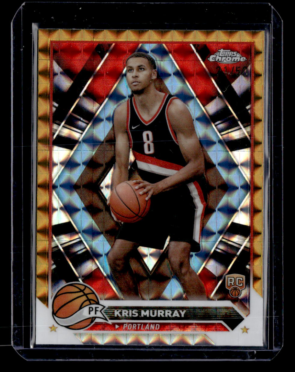 2023-24 Topps Chrome #84 Kris Murray Gold Geometric #/50