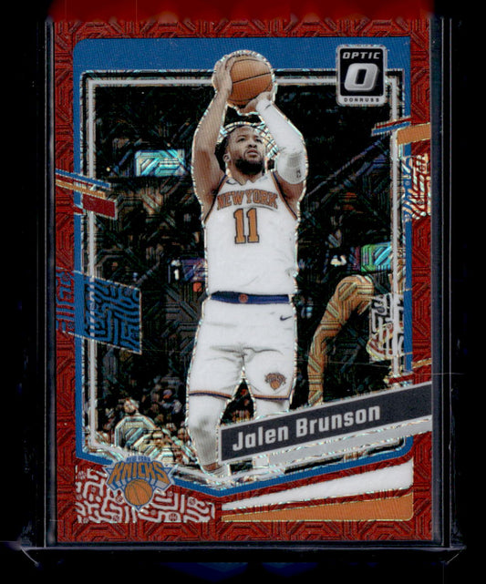 2023-24 Donruss Optic #158 Jalen Brunson Choice Red #/88