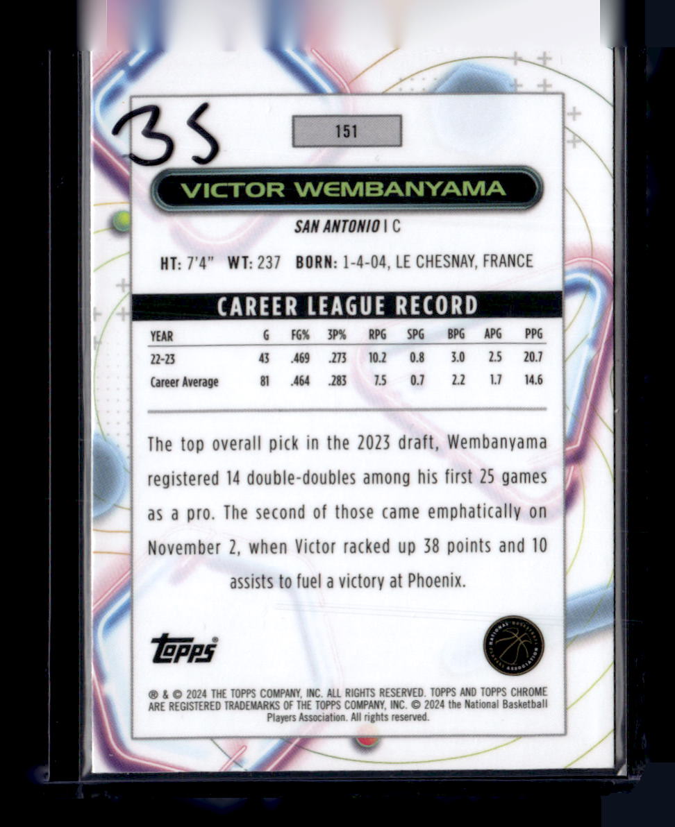 2023-24 Topps Chrome Cosmic #151 Victor Wembanyama