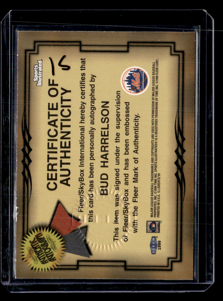 1999 Sports Illustrated Greats of the Game #NNO Bud Harrelson Autographs