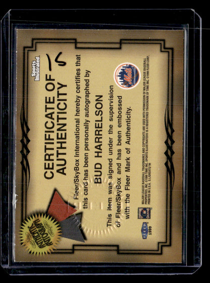 1999 Sports Illustrated Greats of the Game #NNO Bud Harrelson Autographs