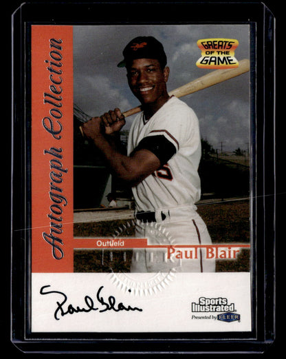1999 Sports Illustrated Greats of the Game #NNO Paul Blair Autographs