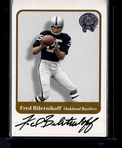 2002 Fleer Throwbacks #NNO Fred Biletnikoff Greats of the Game Autographs