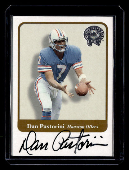 2002 Fleer Throwbacks #NNO Dan Pastorini Greats of the Game Autographs