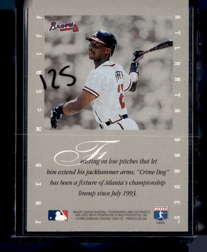 1996 Leaf Signature Series #NNO Fred McGriff Extended Series Autographs