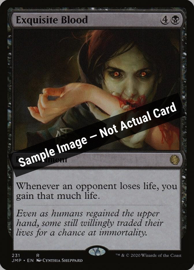 Magic,Jumpstart,Exquisite Blood - 231,Normal,Lightly Played — Sample Image, Not Actual Card