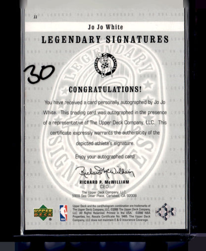 1999-00 Upper Deck Legends #JJ Jo Jo White Legendary Signatures